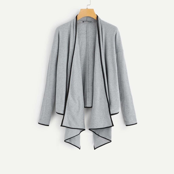 

Open Front Waterfall Neck Coat
