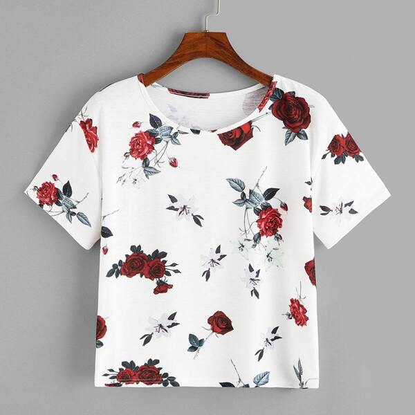 

Floral Print Tee, Multicolor