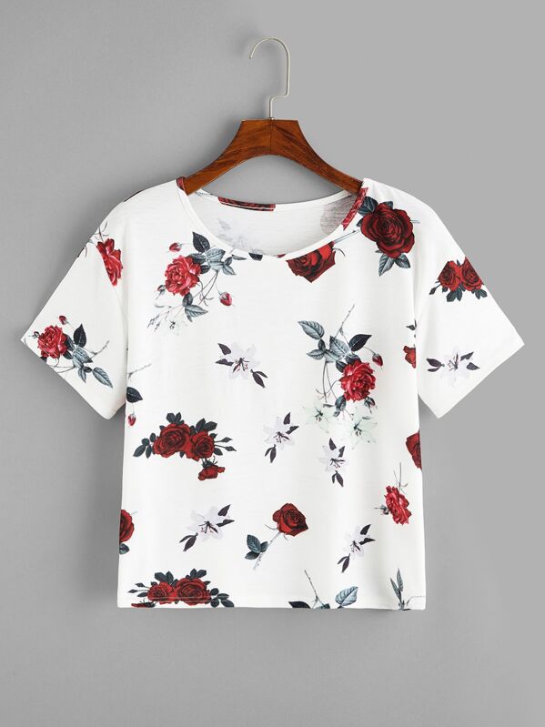 

Floral Print Tee, Multicolor