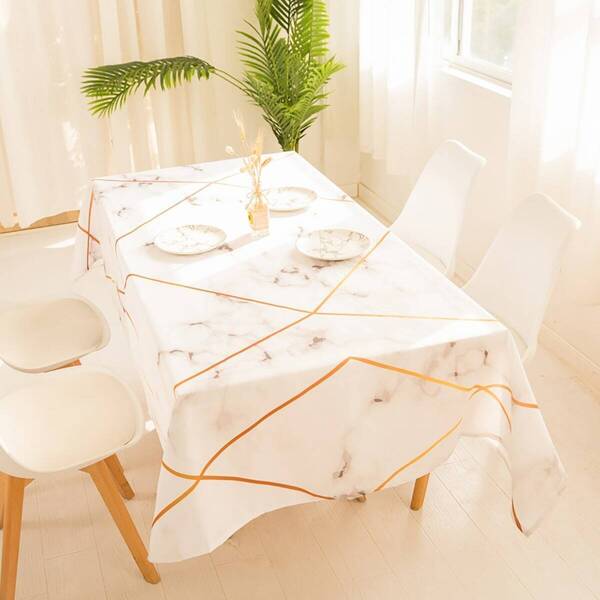 

Marble Pattern Print Tablecloth