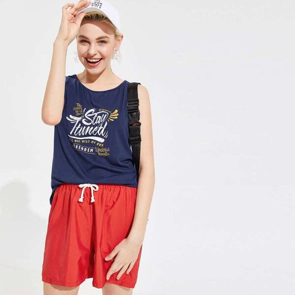 

Letter Print Tank Top