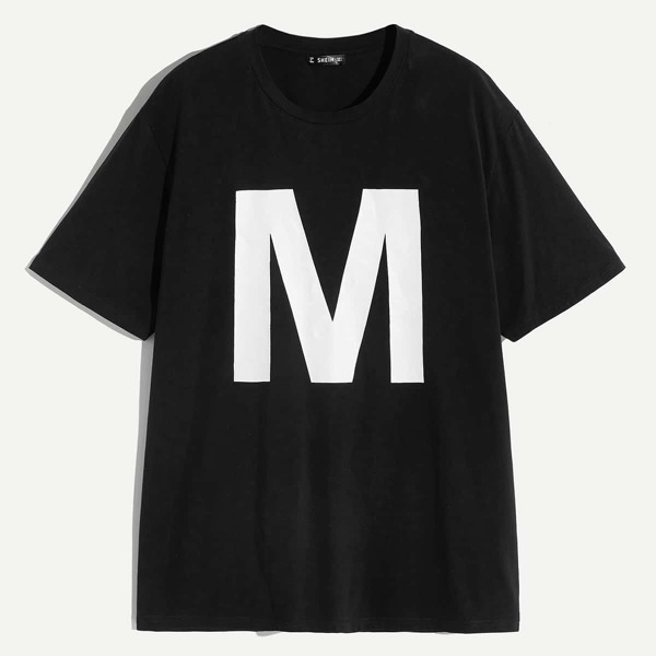 

Men Letter Print Tee