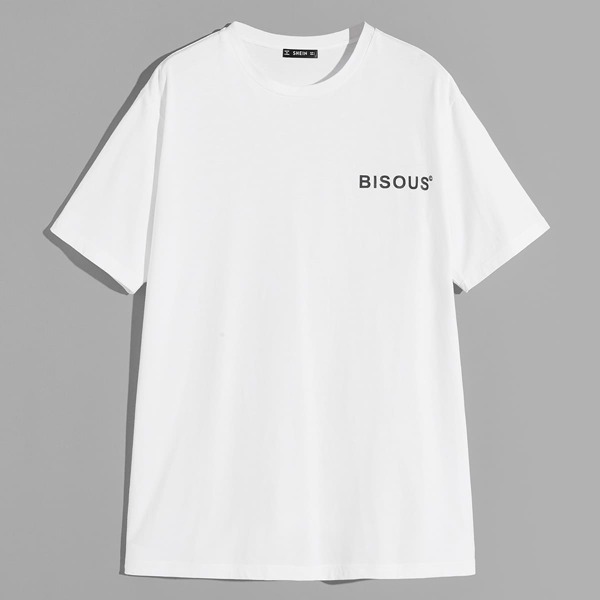 

Men Letter Print T-shirt
