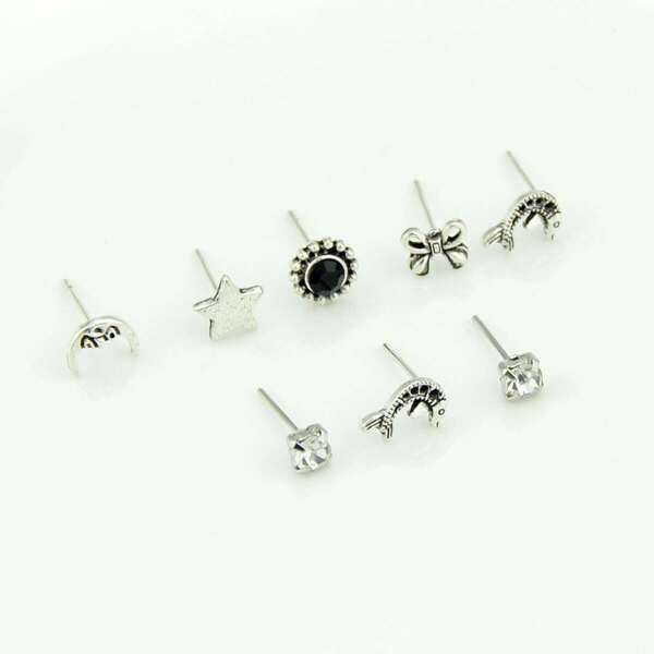 

Ethnic Multi-Element Earrings Set 8pcs Bohemian