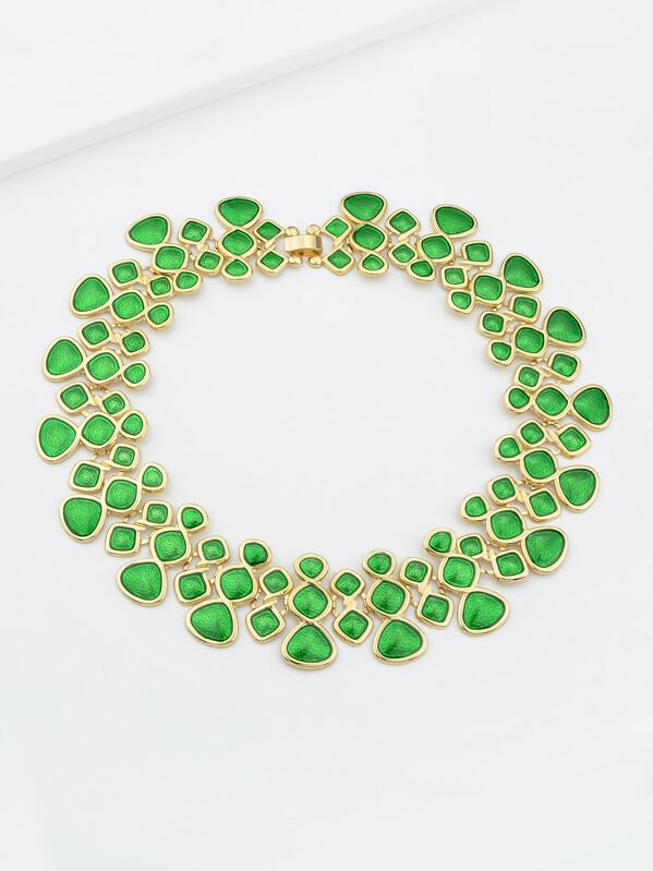 

Зеленая эмаль Maxi Collar Choker Necklaces, null