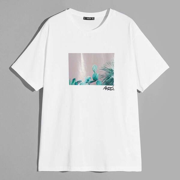 

Men Cactus Print Tee