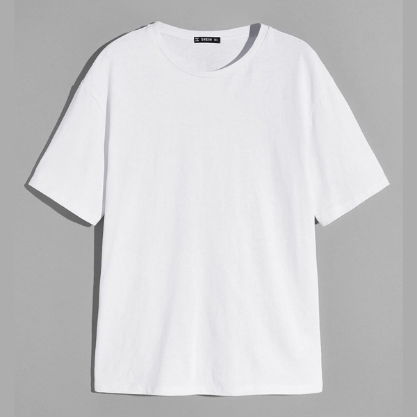 

Men Drop Shoulder Solid T-shirt