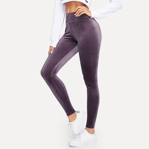 

Wide Waistband Velvet Legging