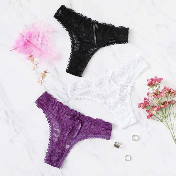 

Floral Lace Panty Set 3pack