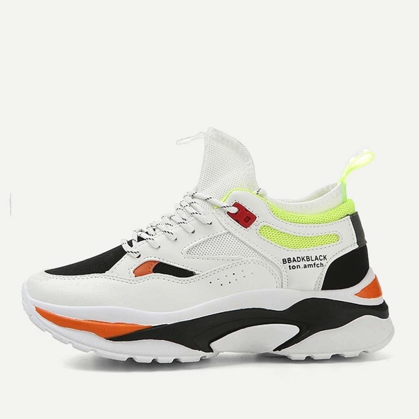 

Men Lace-up Front Chunky Sole Trainers