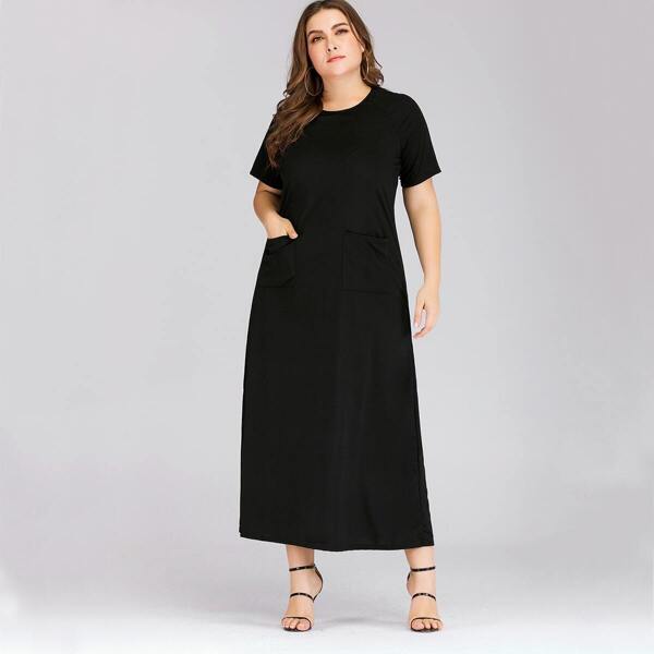 

Plus Pocket Detail Longline Dress