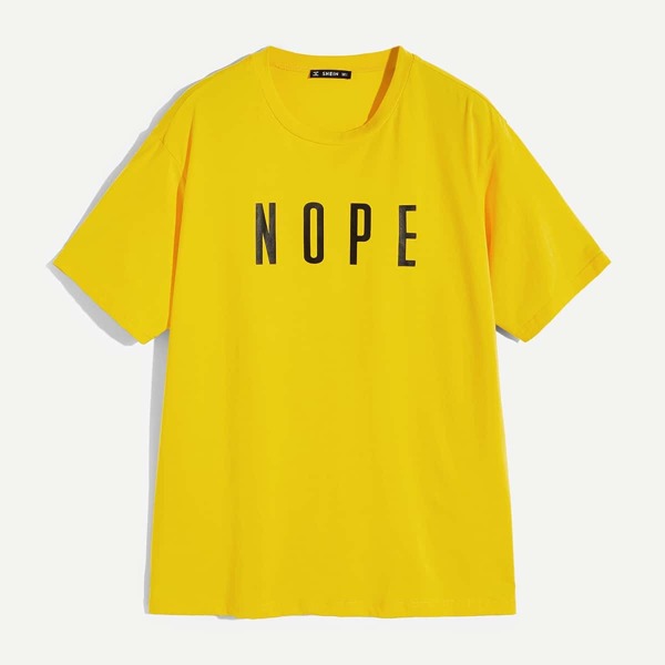 

Men Letter Print Tee
