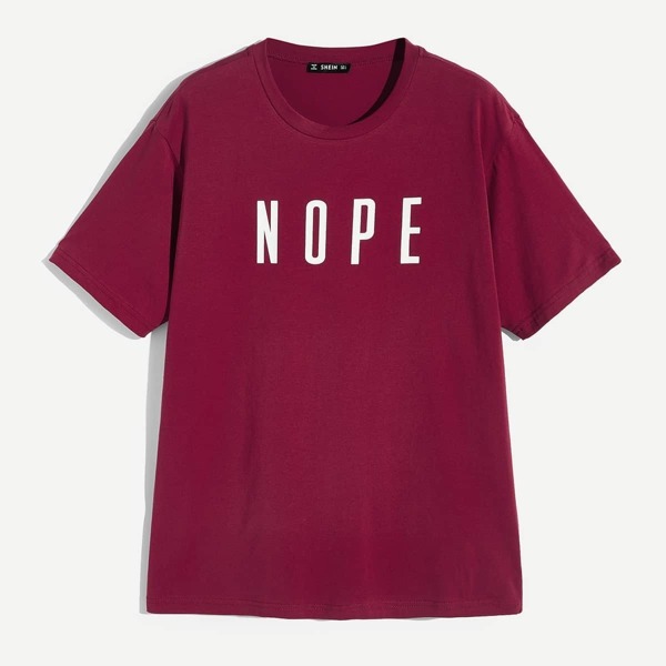 

Men Letter Print T-shirt