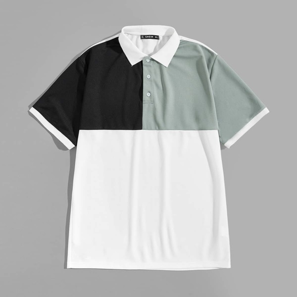 

Men Color Block Polo Shirt