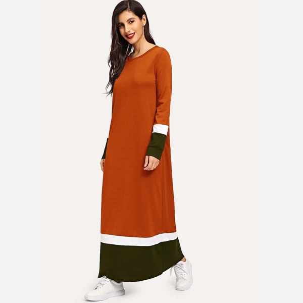 

Color Block Maxi Dress