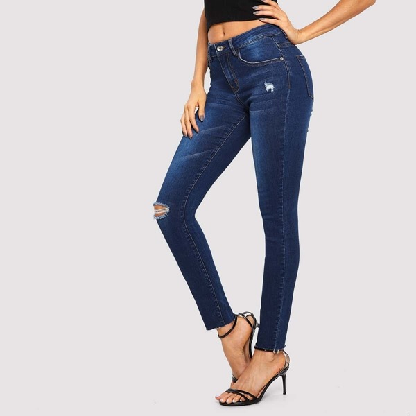 

Ripped Detail Bleach Wash Skinny Jeans