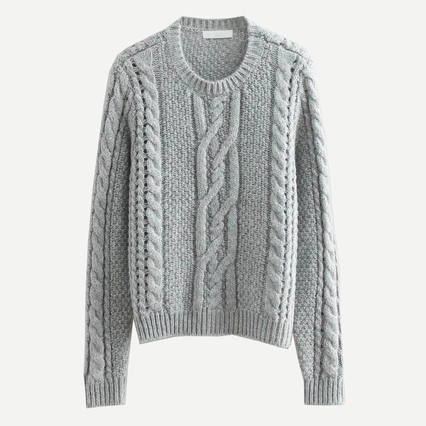 

Twisted Knit Solid Jumper