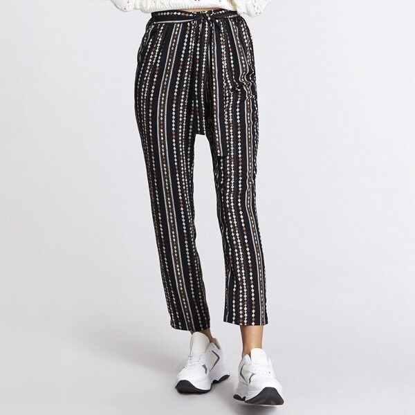 

Tribal Print Self Belted Pants