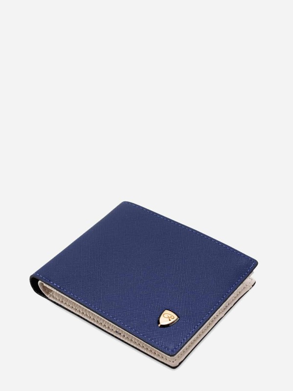 

Men Fold Over Wallet With Card Holder, Blue