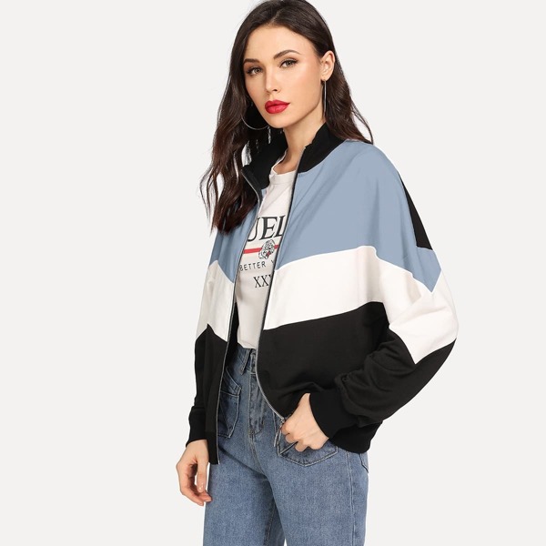 

Drop Shoulder Cut-and-sew Jacket