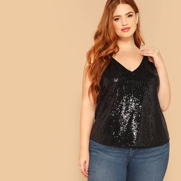 

Plus Sequins Cami Top