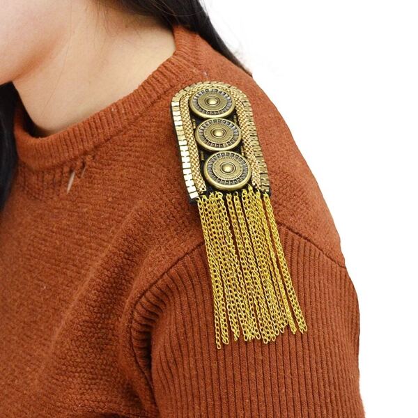 

Gold 1Pc Carved Button Shoulder Board