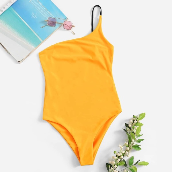 

One Shoulder One Piece Swimsuit
