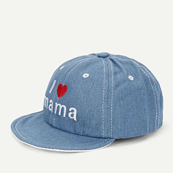 

Kids Letter Embroidery Baseball Cap, Blue