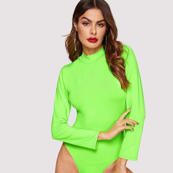 

Neon Lime Skinny Bodysuit, Green