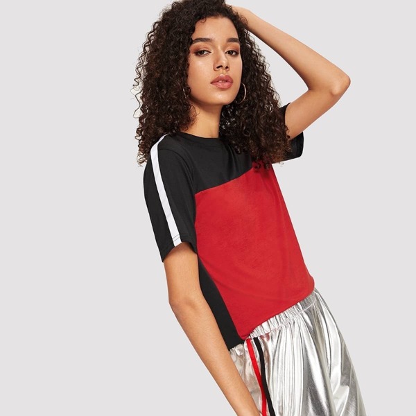

Contrast Panel Tape Side Tee
