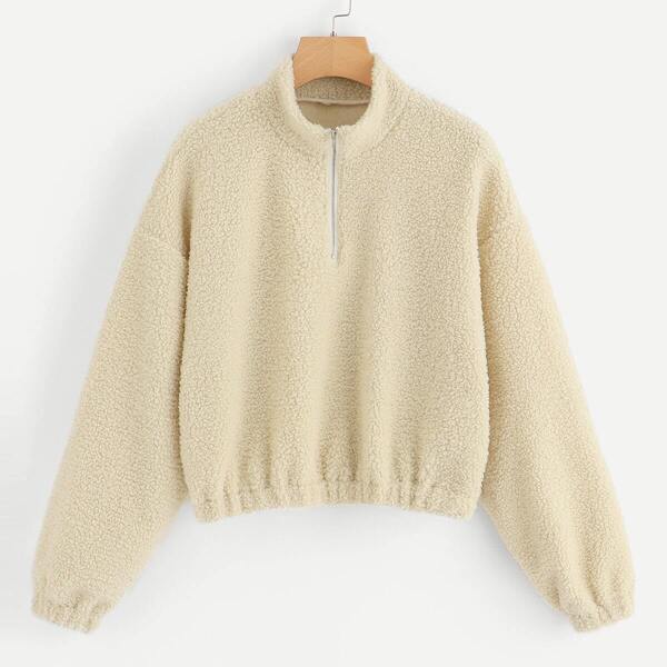 

Quarter Zip Teddy Jacket