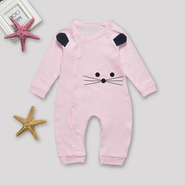 

Baby Cartoon Print Button Through Jumpsuit