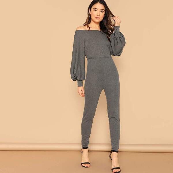 

Bishop Sleeve Off Shoulder Jumpsuit