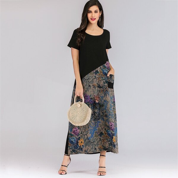 

Floral Print Pocket Detail Dress