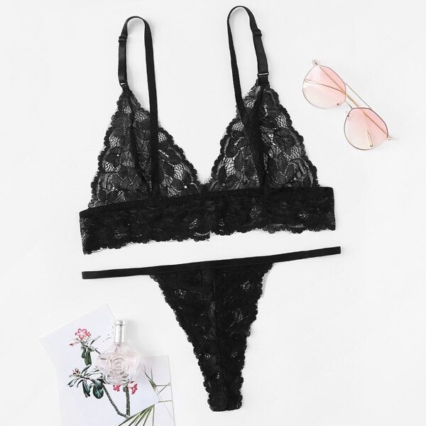 

Floral Lace Lingerie Set