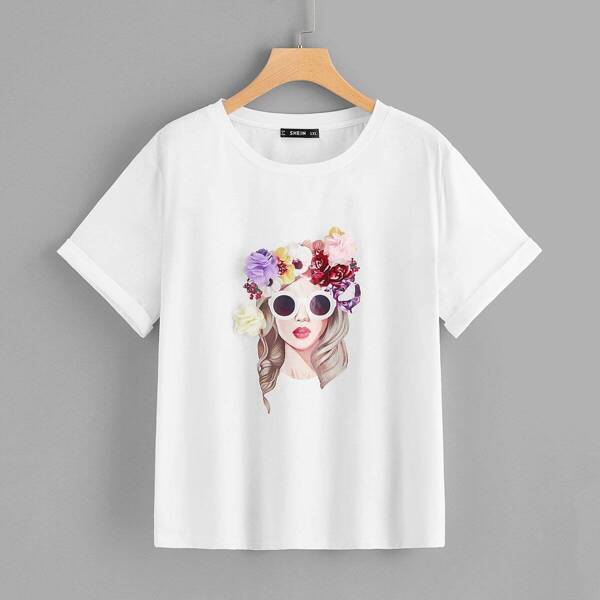 

Plus 3D Applique Figure Tee