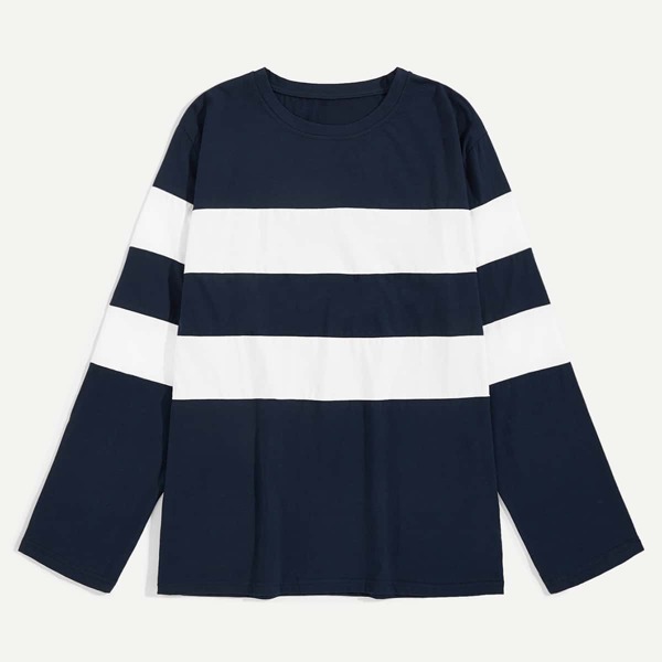 

Men Stripe Print Tee