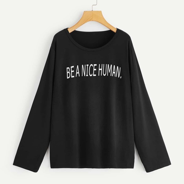 

Plus Slogan Print Tee