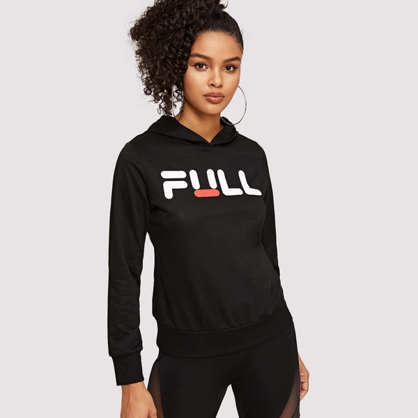 

Letter Print Hoodie