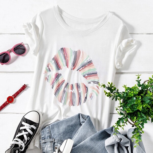 

Plus Lip Print Tee