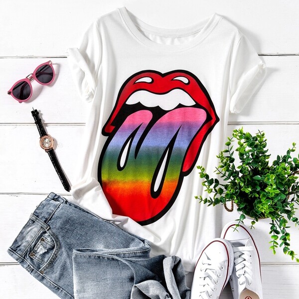 

Plus Lip Print Tee