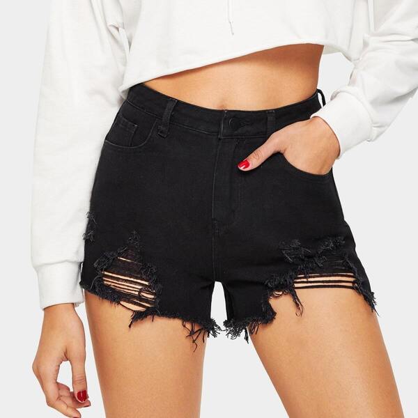 

Destroy Ripped Denim Shorts
