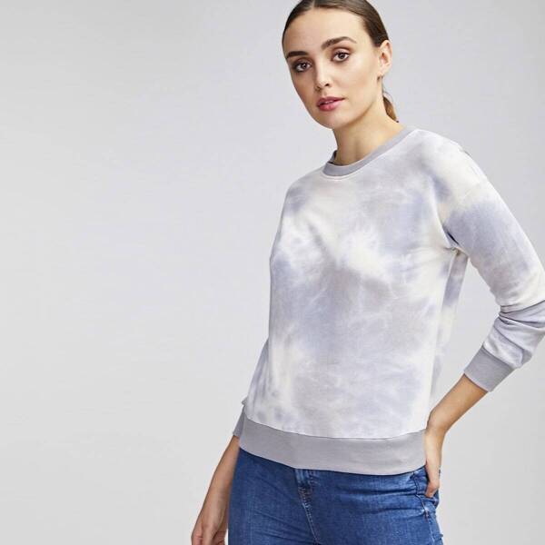 

Drop Shoulder Tie Dye Sweatshirt, Multicolor
