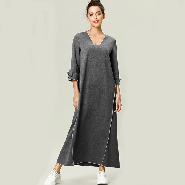 

Bow Tie Cuff Longline Dress