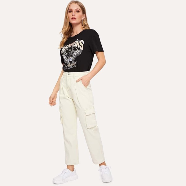 

Solid Pocket Side Jeans