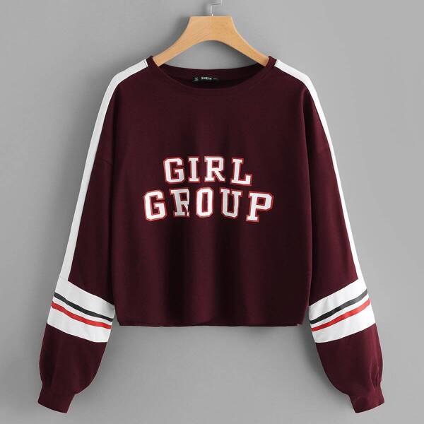 

Drop Shoulder Varsity Pullover