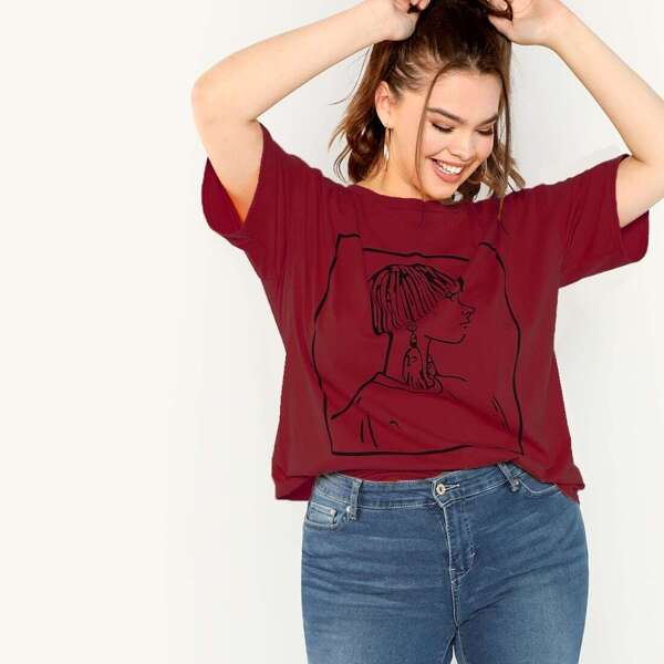 

Plus Figure Print Top