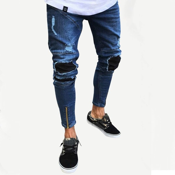 

Men Ripped Tapered Jeans