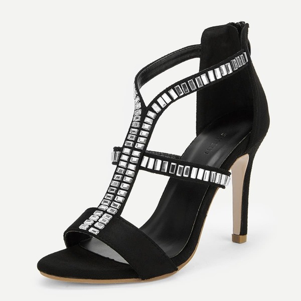 

Back Zipper Open Toe Stiletto Heels