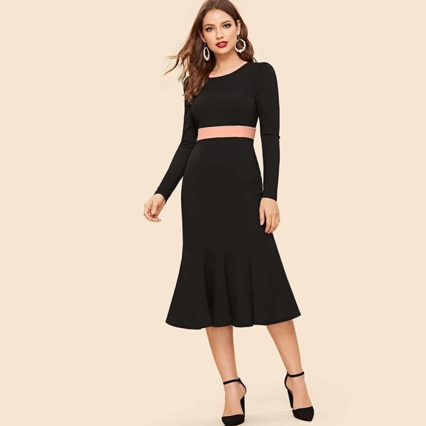 

Zip Back Bodycon Mermaid Hem Dress
